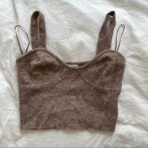 Zara wool blend crop top